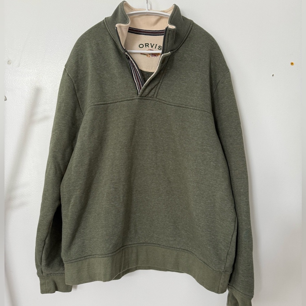 Orvis Men's Olive Quarter Zip